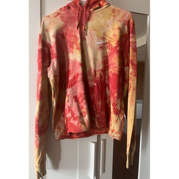 Nike Tie Dye Hoodie, Men's Size Medium M Vintage Handmade Distressed - Picture 1 of 6